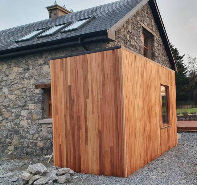 cedar clad extension