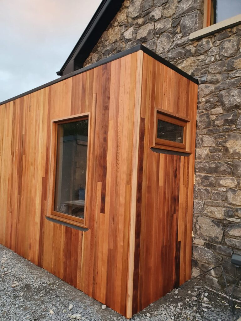 cedar clad extension